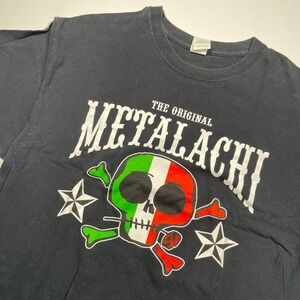 Metalachi Band T-Shirt Men Large Black Lucky 13 Mexican Flag Sugar Skull Graphic